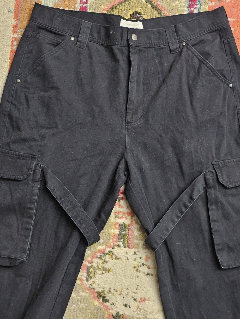 Urban Outfitters Standard Cloth Technical Cargo Pants Large 36x30 Thigh Straps - Picture 4 of 14